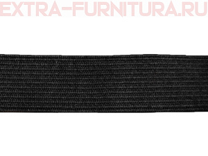 Резинка вязаная,  8мм (+/-1мм), цв.черный (уп.-100м*20 уп) Б