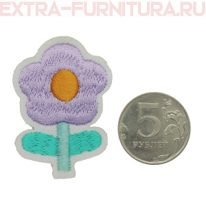 Термоаппликация Цветочек сиреневый