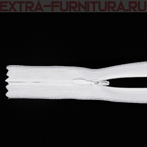 Молния потайная № 3, 120 см, цв. 101 белый MaxZipper