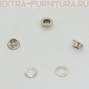 Люверсы 5 мм, (9,5*3,9 mm, h=4,3 mm.), никель (уп.5000шт) A