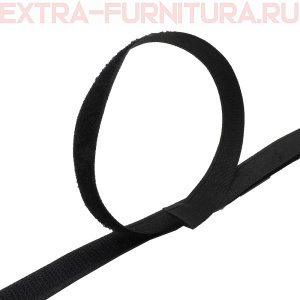 Лента контакт 16мм цв.черный 2090 (25м)