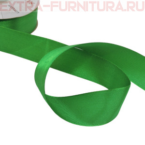 Лента атласная 24 мм цв 108 зеленый рул. 27,42м