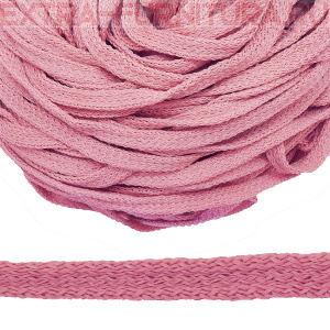 Шнур 34Ф плоский шир.7мм, цв.розовый 19, уп.200м