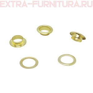 Люверсы 8 мм, (13*8 mm, h=4mm.), золото (уп.500шт) М