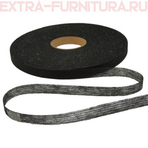 Лента нитепрошивная клеевая, по долевой, арт.4710B шир. 10 мм цв.черный ,уп. 100 м