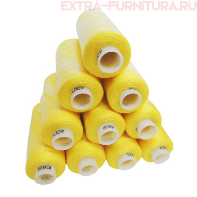 Нитки IDEAL бытовые 40/2 366м, цв.124 желтый (уп.10шт) *