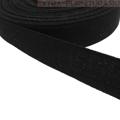 Лента ушковая (штрипочная) 30мм, цв.черный, уп.50м, 10уп./40уп. (пл.6,87 г/м)