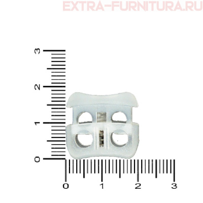 Фиксатор - овал 2 отверстия, арт.107Х, "Сова" цв.прозрачный, уп.500шт, кл.А