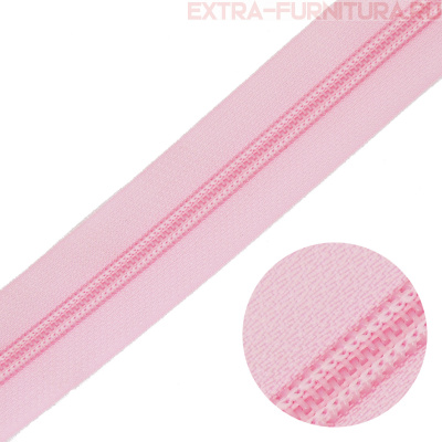 Молния рулонная спираль тип Т5, цв.134 розовый, пл.13 гр/м