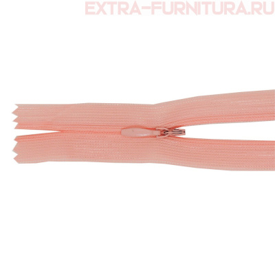 Молния потайная  № 3, 20 см, цв. 151 персик п/э пл.9,3 гр/м