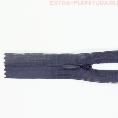 Молния потайная № 3, 50 см, цв. 312 темно-серый п/э пл.9,3 гр/м